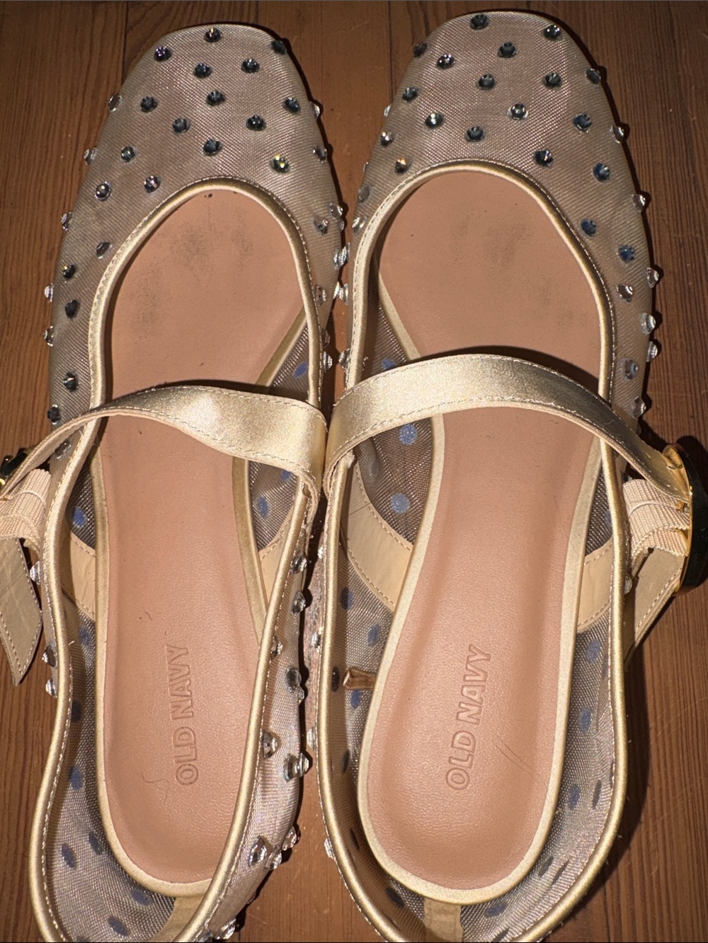Old Navy Mesh Mary Jane with Silver rhinestones size 9 - Picture 4 of 4